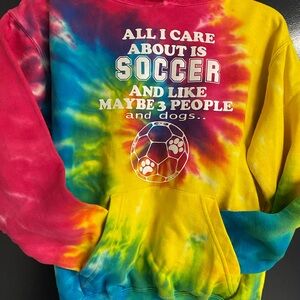 Colorful Tie-Dye Soccer Hoodie